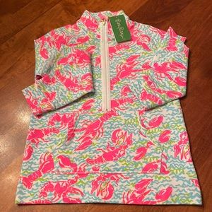 Lilly Pulitzer Kids Little Skipper Popover in Lobstah Roll, NWT!